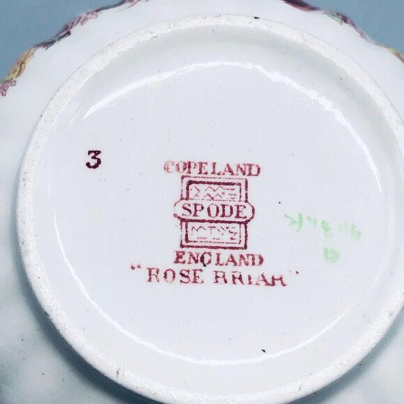 copeland spode Rose Briam tea cup white floral #3 embossed made in England READ - Picture 8 of 8